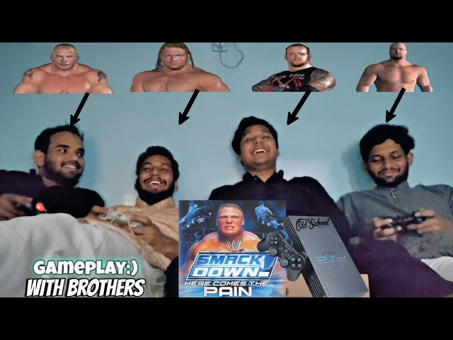 WWE SmackDown Here Come The Pain - Ladder Match Best Of 3 - PlayStation 2 gameplay with Brothers