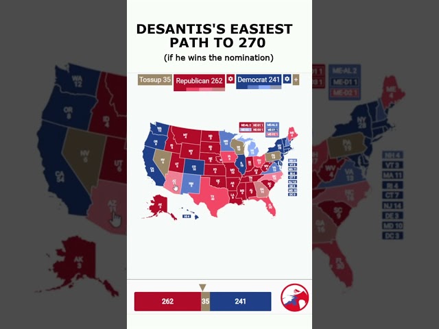 Ron DeSantis's Easiest Path to 270 Electoral Votes in 2024