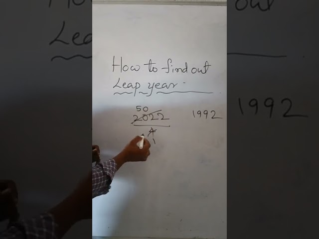 How to find out leap year