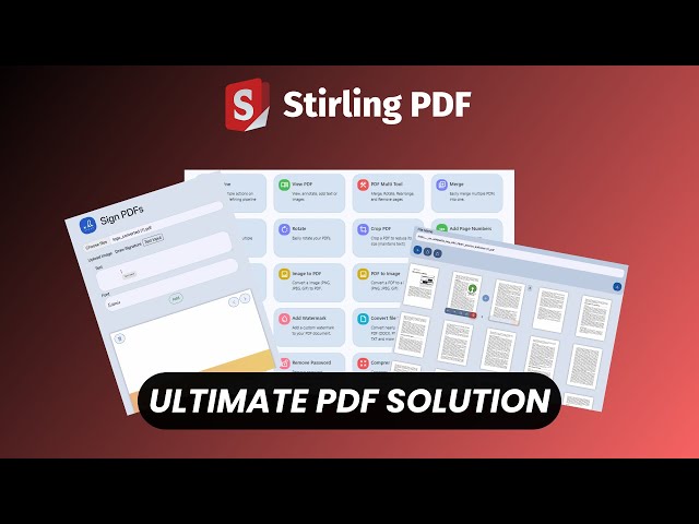 StirlingPDF: Free Open-source PDF Tools & API