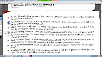 Class 8th math's cordova percentage and its application
