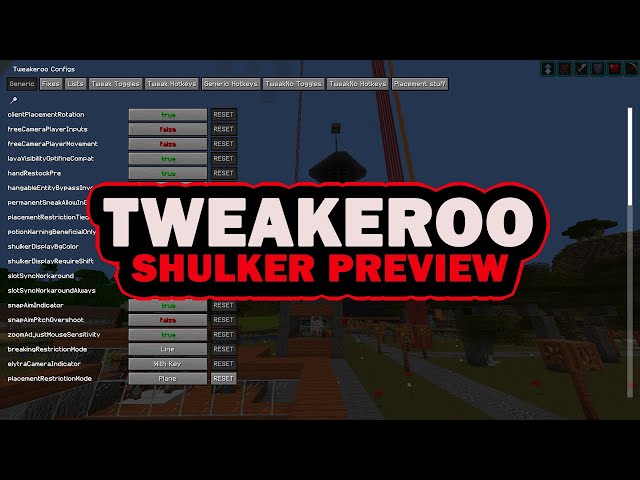 Tweakeroo Minecraft Mod - Shulker Box Display Inventory