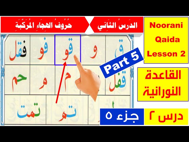 Noorani Qaida lesson 2 | Qaida Nuraniyah | Arabic alphabet | Hurooful Hija | Arabic joint letter