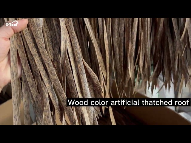 XROOF Wood Color Thatched Roof