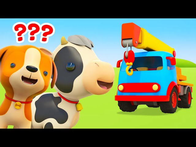 Farm animals need help! NEW EPISODES of Helper cars cartoons. Learn farm animals & cars for kids.