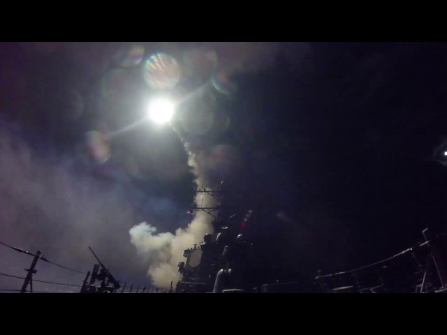 US strikes in Syria launched from USS Ross 4 of 5