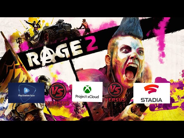 Rage 2 - PlayStation Now vs xCloud vs Stadia