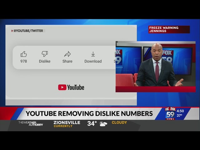 YouTube removing "dislike" numbers on videos