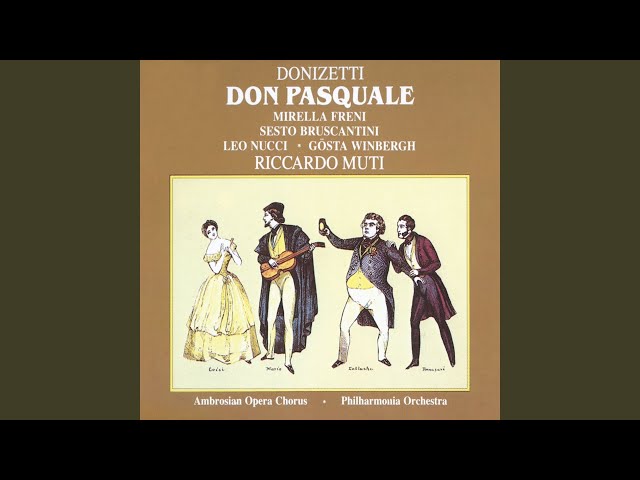 Don Pasquale, Act III Terza Scena: Che interminabile andirivieni! (Coro)