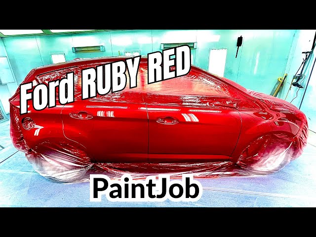 How to Spray Ford Candy Red Paint - RUBY RED Ford C-Max Paintjob