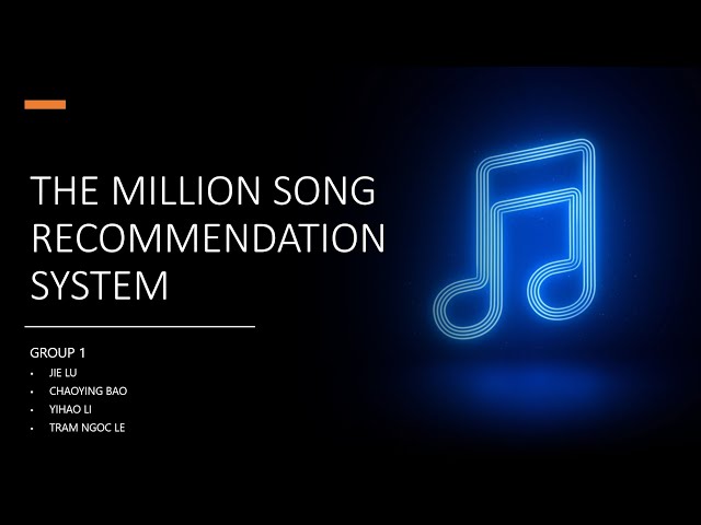 { Big Data Analytics } - Final Presentation - "The Million Song Recommendation System"