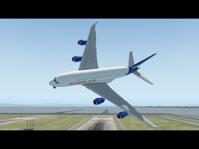 A380 Pilot Battles Extreme Turbulence During Descent | XP11