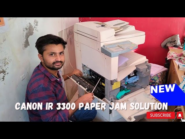canon ir3300 paper jam in fixing | paper jam problem | how to solve paper jam