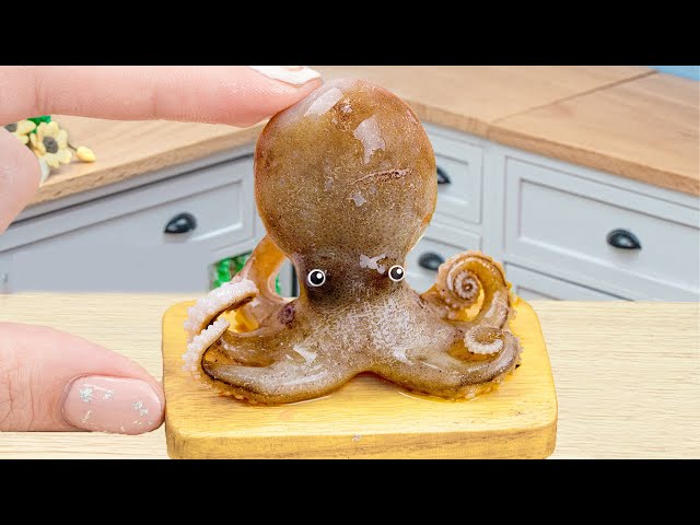 Recipes Miniature Seafood 😋Best Of Miniature Spicy Chilli Octopus Pasta😍 Recipes Seafood