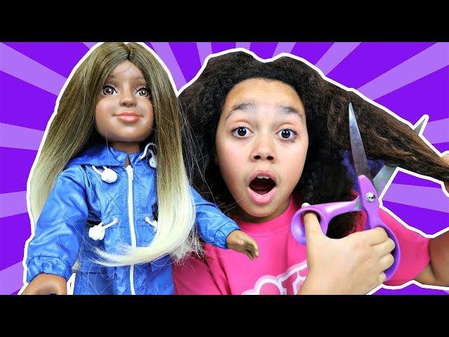TIANA'S I'M A GIRLY DOLL HAIR MAKEOVER!!