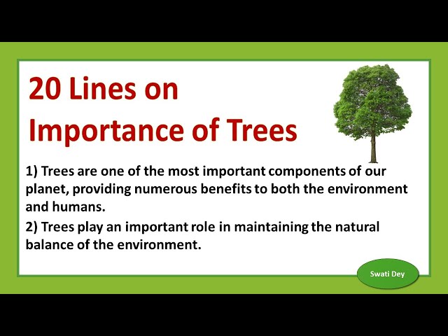 20 Lines on Importance of Trees in English | Importance of Trees Essay in English
