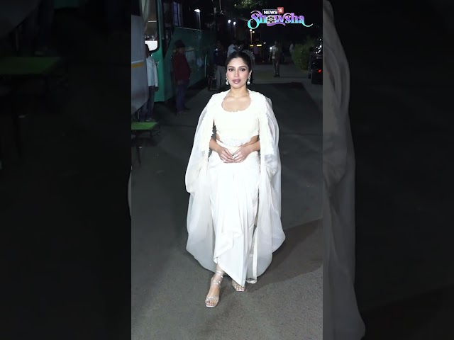 Bhumi Pednekar Looks Angelic In A White Ensemble! | SPOTTED At Promo Event For #bheed | #shorts