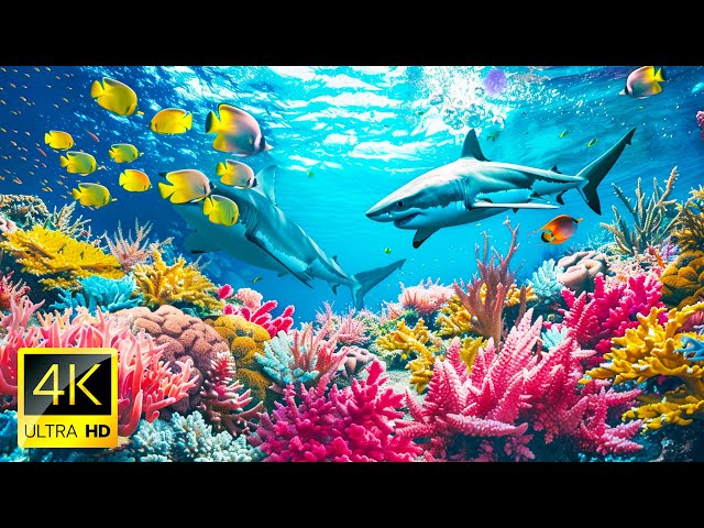 4K (ULTRA HD) Dive into Under the Red Sea - Explore Colorful Ocean Life, Relaxing Underwater.