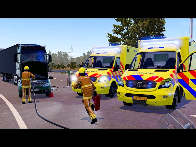 Emergency Call 112 - Multiple Ambulances Responding! 4K