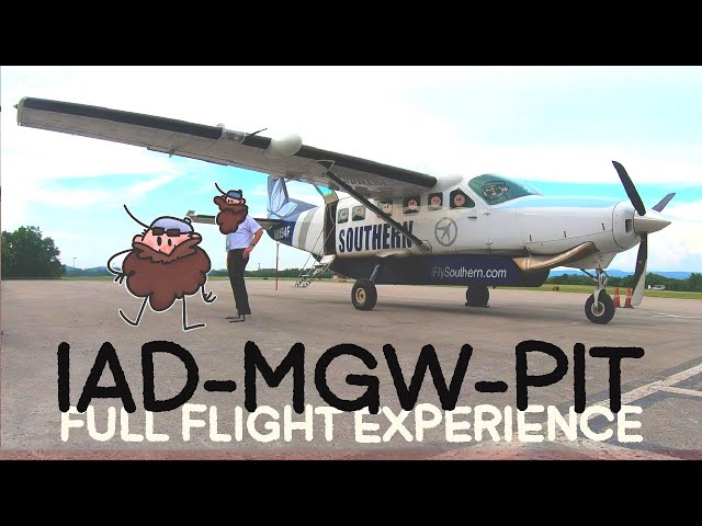 Cessna Caravan Across the Appalachian Mountains in 4K - IAD-MGW-PIT - Southern Airways Express