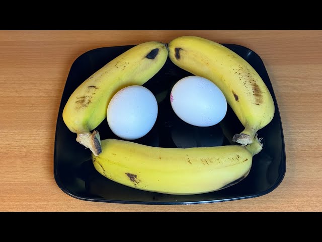 Wenn Sie 1 Banane und 2 Eier haben, machen Sie dieses 5-Minuten-Rezept zum Frühstück