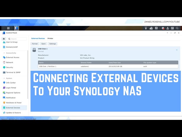 Using External Devices With A Synology NAS (HDD Enclosures Etc)
