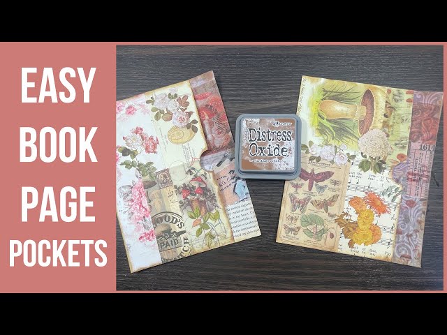 🌿Quick Easy Book Page Pockets for Junk Journals