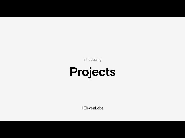 Introducing: Projects