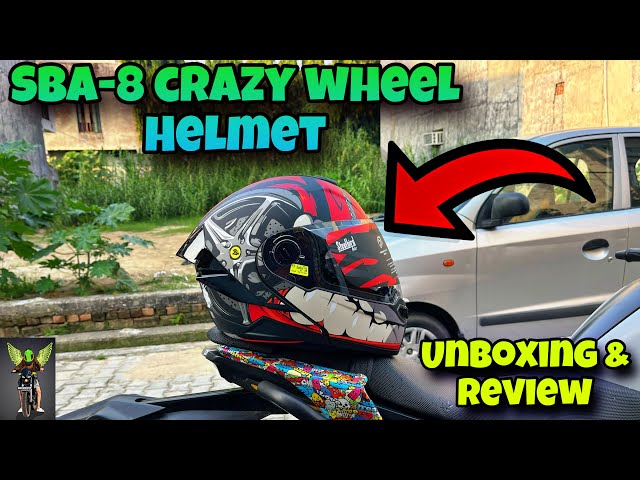 SteelBird SBA-8 Crazy Wheel Helmet ⚡️|| Unboxing & Review || #steelbird #unboxing #helmet #modified