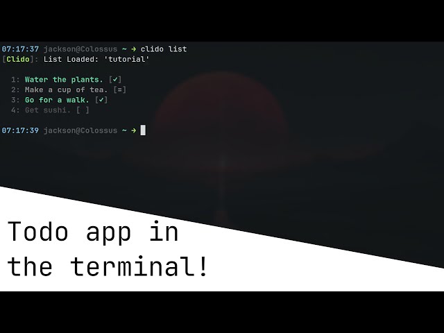 Clido // A Commandline TODO App
