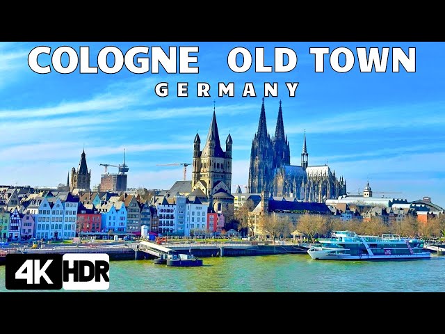 Cologne old town, 4K HDR 60 fps walking tour