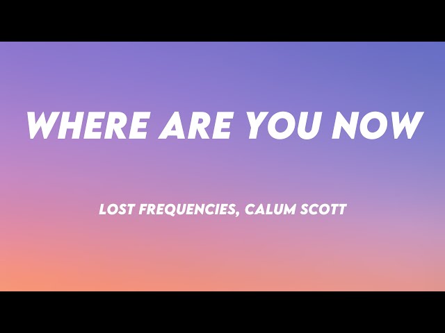 Where Are You Now - Lost Frequencies, Calum Scott [Lyrics Video] 🎂