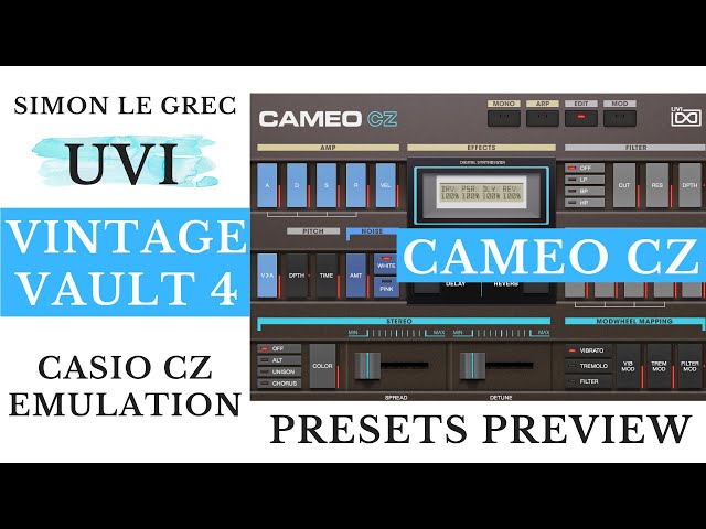 Vintage Vault 4 | Cameo CZ (Casio CZ) | Presets Preview
