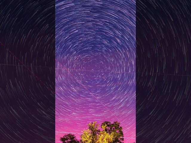 Earth’s rotation through the stars #startrails #stars #space