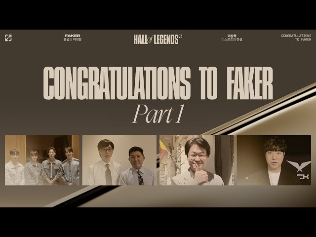 [ENG SUB] Congratulations to Faker PART1 | Hall of Legends