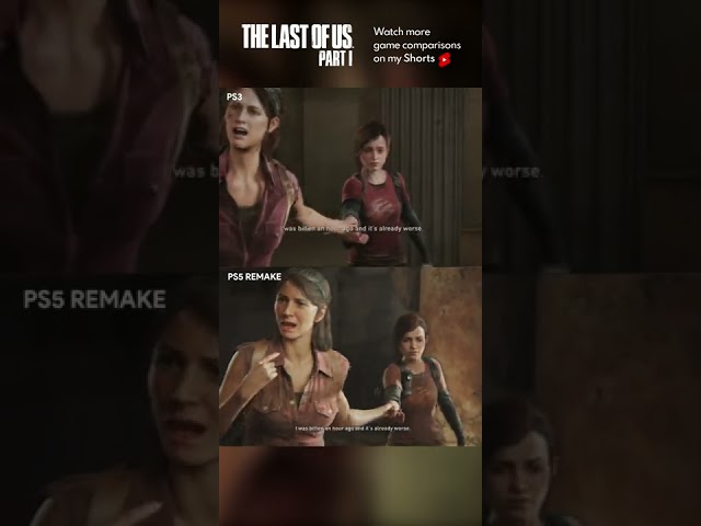 The Last of Us Tess Gets Infected original vs remake #shorts #gaming