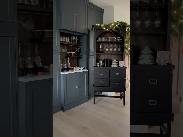 Home bar cabinet made simple with IKEA hacks! #homebarcabinet #barcabinetdiy