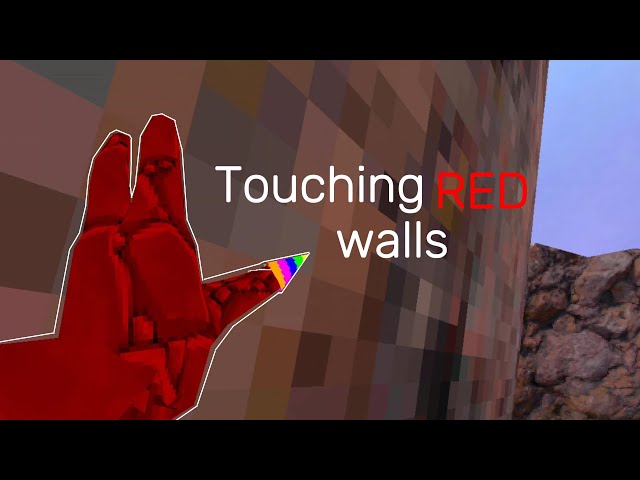 Touching RED walls | Gorilla Tag VR