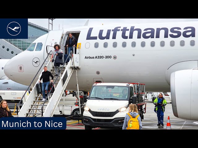 TRIP REPORT / De-icing action and delays! / Munich to Nice / Lufthansa A320-200