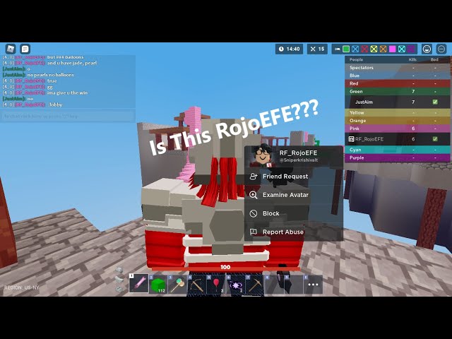 So I met @RojoEFE and we did a 1v1 (REAL MATCH) - Roblox Bedwars