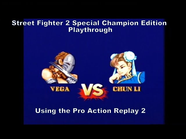 Street Fighter 2 Special Champion Ed Vega Playthrough using Megadrive's Pro Action Replay 2 :D