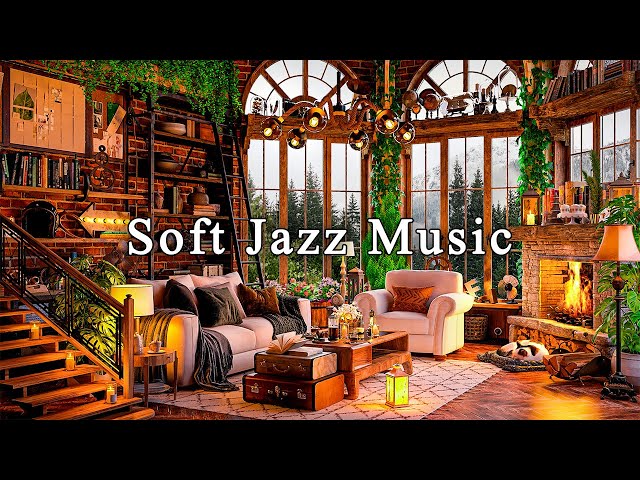 Soft Jazz Instrumental Music & Cozy Coffee Shop Ambience ☕ Relaxing Jazz Music for Studying, Working