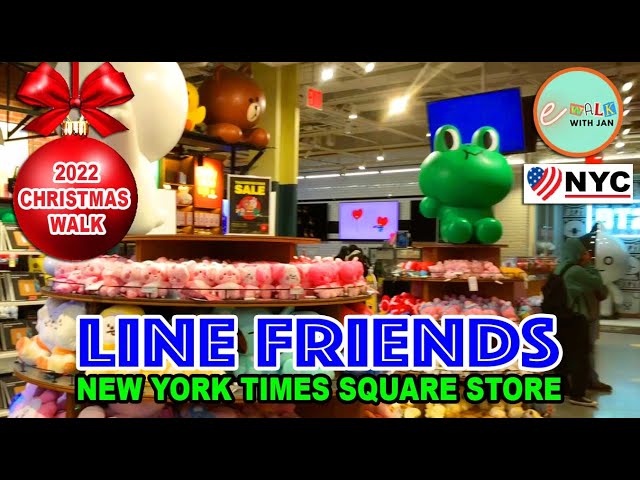 💖NYC Christmas Walk [HD]: 🎀🌟🎆 Inside Line Friends Store in Times Square