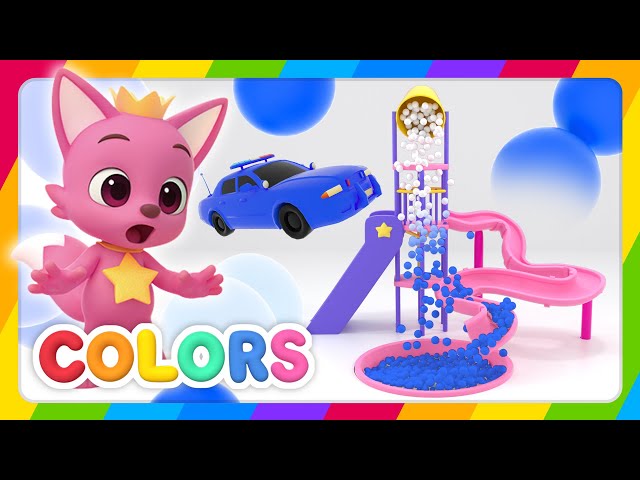 Magic Slide Playground Learn Colors | Police Cars | Color Balls | Colors for Kids | Pinkfong & Hogi