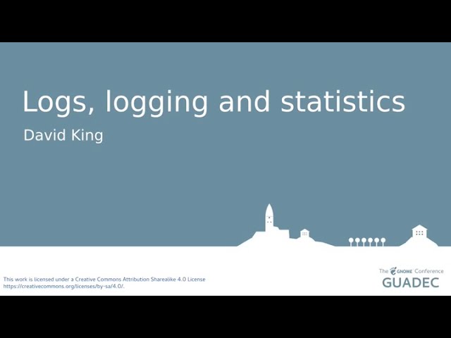 Logs, logging and statistics with David King