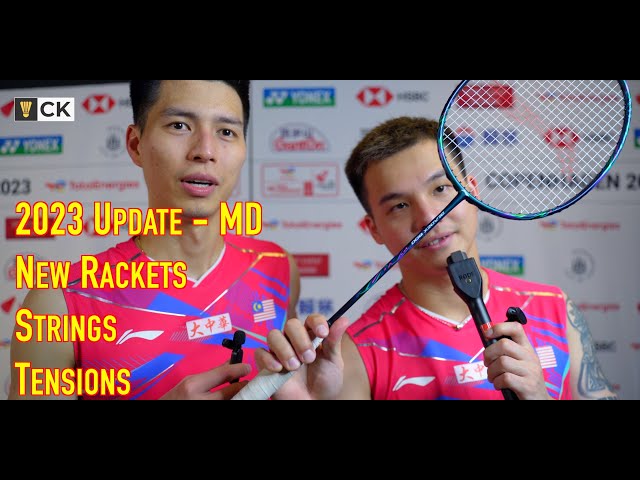 2023 Update - Mens Doubles Pro Badminton Players' Rackets, Strings & Tensions