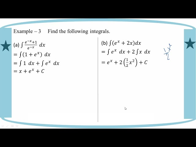 # Grade 12 Math (ch 10) Integration of Exponential Functions + Eg - 3