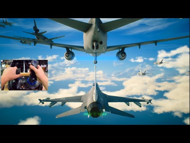 Ace Combat 7 - REFUELLING MID AIR MISSION w/Thrustmaster Flight Stick!