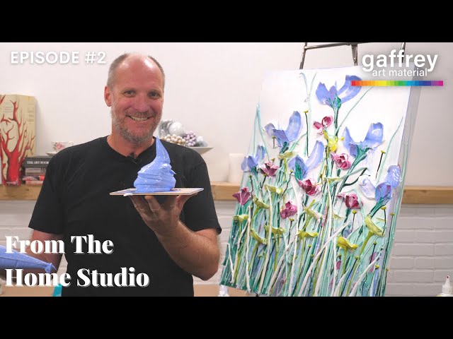 How to Paint Wildflowers | Sculptural Acrylic painting | Justin Gaffrey