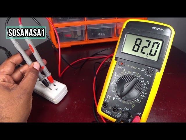 Testing House Electric Outlet with a Digital Multimeter (model DT9205A)
